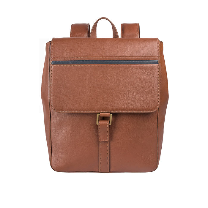 Sigmund 02 Tan Leather  Backpack