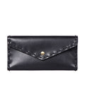 Signora Black Leather Trifold Wallet