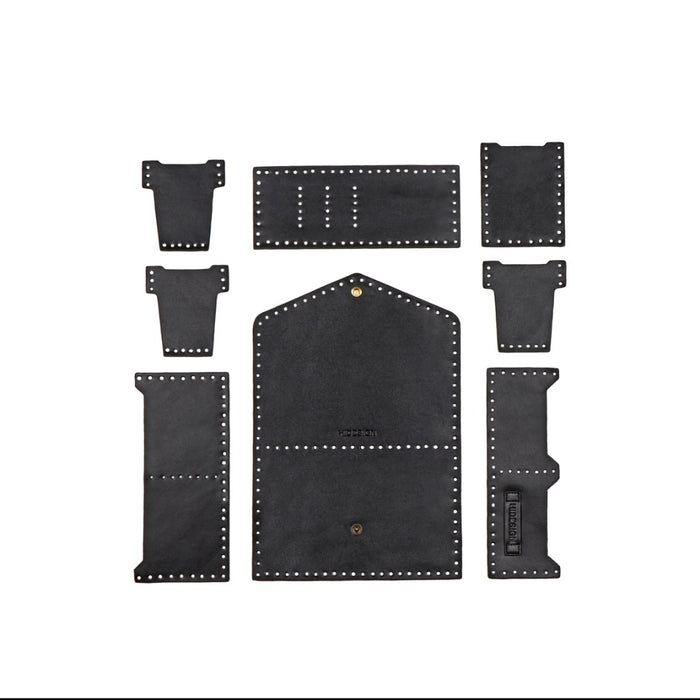 Signora Black Leather Trifold Wallet