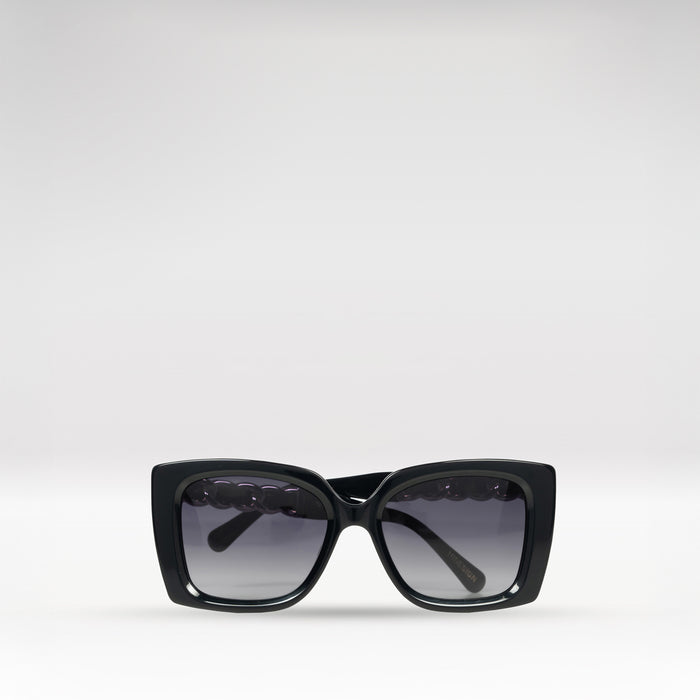 Sirocco Women's Black Rectangular Cat Eye Sunglasses