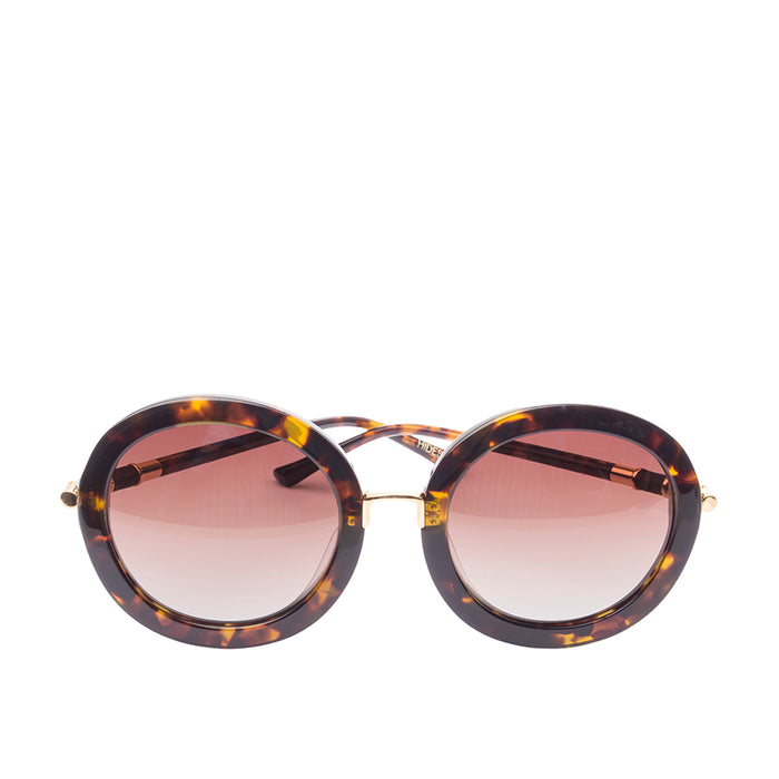 Skii Women's Brown Round Sunglasses