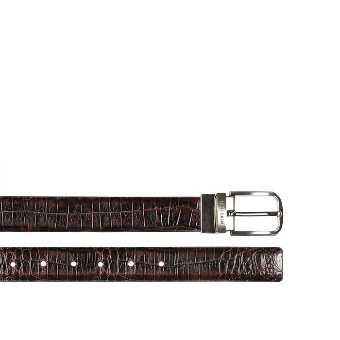 Skye Blair Men's Brown Reversible Leather Belt