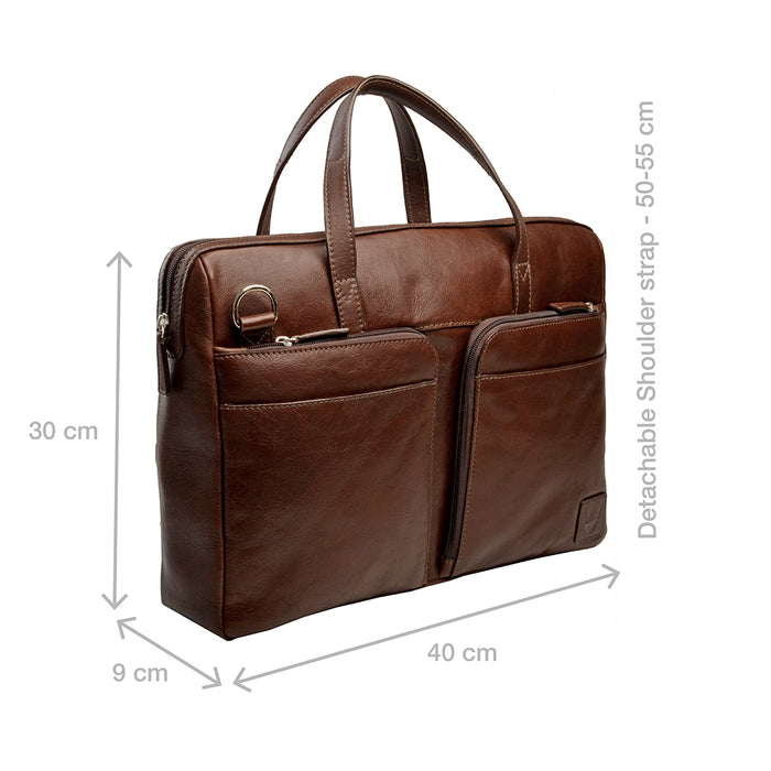 Slider 01 Brown Leather  Briefcase