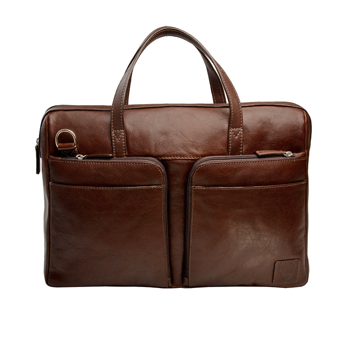Slider 01 Brown Leather  Briefcase