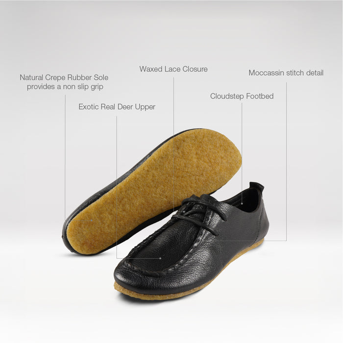Soneva Women's Black Leather Shoes