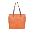 Sonoma 01 Orange Leather Tote Bag