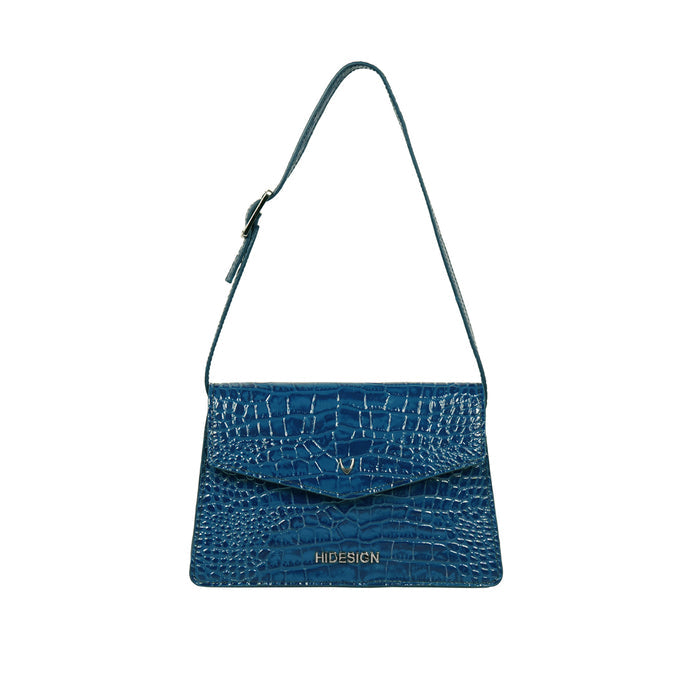 Sovera 02 Blue Leather Shoulder Bag