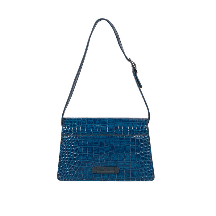 Sovera 02 Blue Leather Shoulder Bag