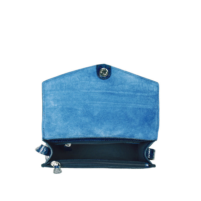 Sovera 02 Blue Leather Shoulder Bag