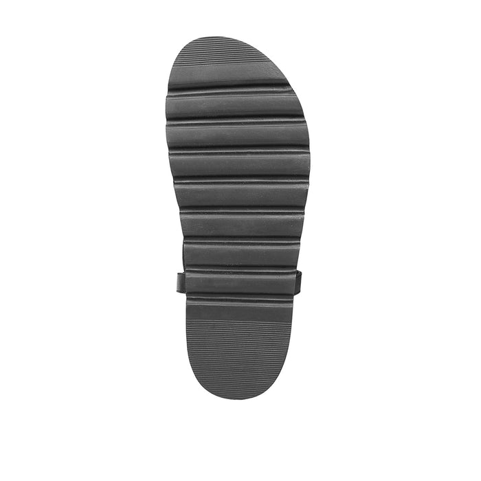 Sparta Women's Black Leather Strap Sandals