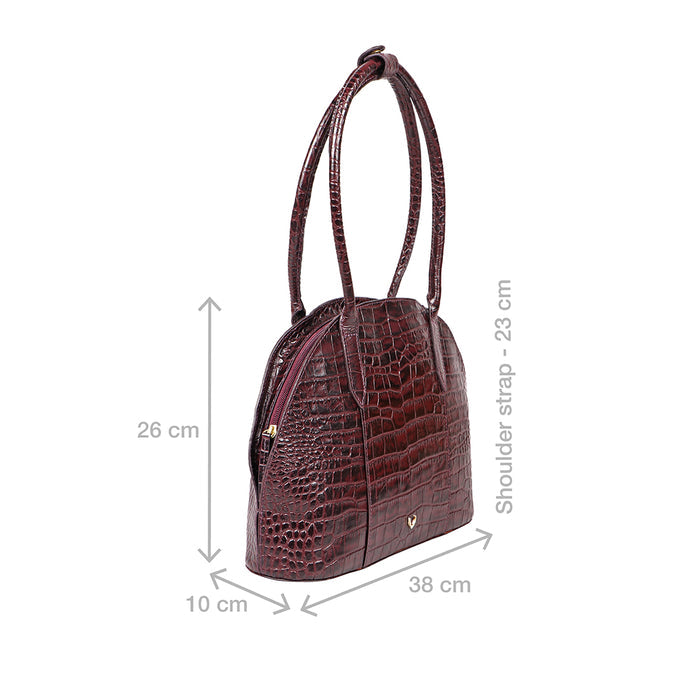 Spiga 01 Purple Leather Shoulder Bag