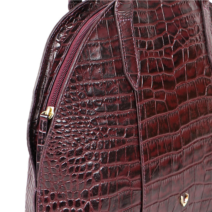 Spiga 01 Purple Leather Shoulder Bag