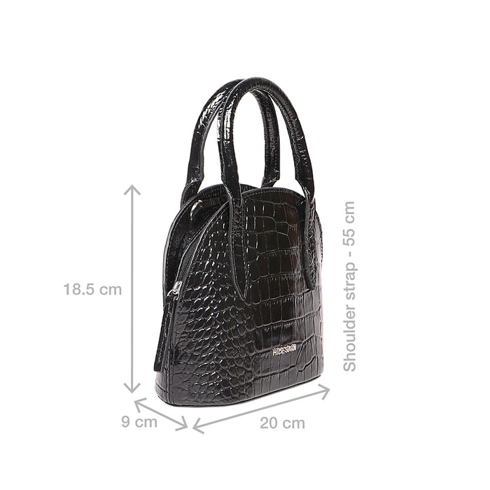 Spiga 02 Black Leather Sling Bag