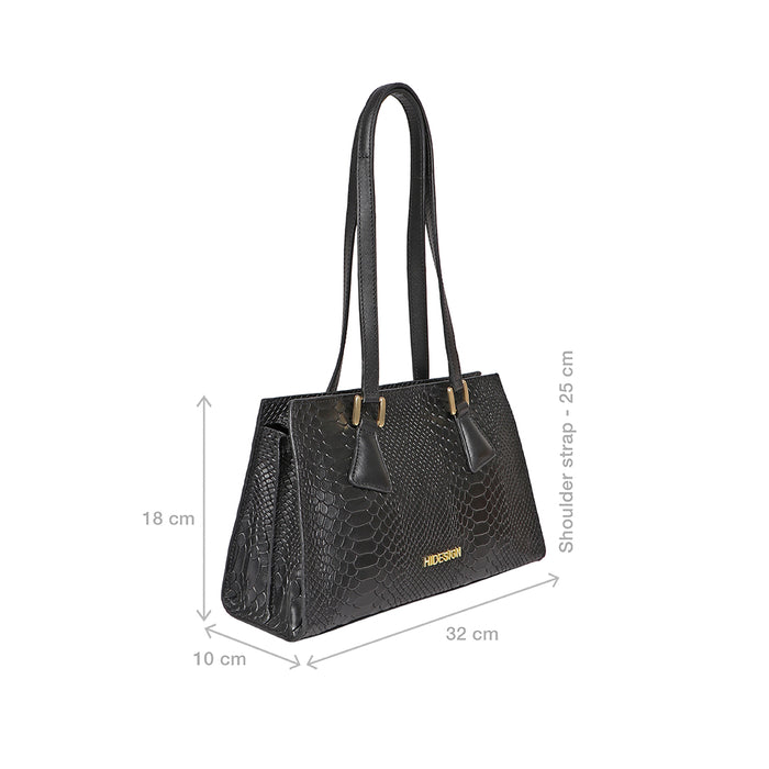 Spruce 03 Sb Black Leather Tote Bag