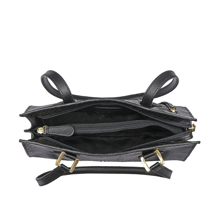 Spruce 03 Sb Black Leather Tote Bag