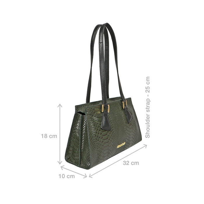 Spruce 03 Sb Green Leather Tote Bag