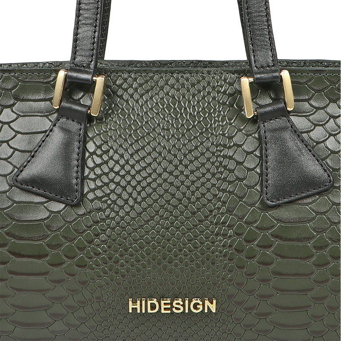 Spruce 03 Sb Green Leather Tote Bag