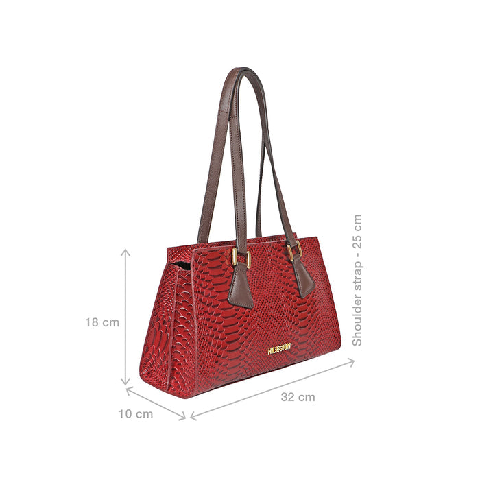 Spruce 03 Sb Red Leather Tote Bag