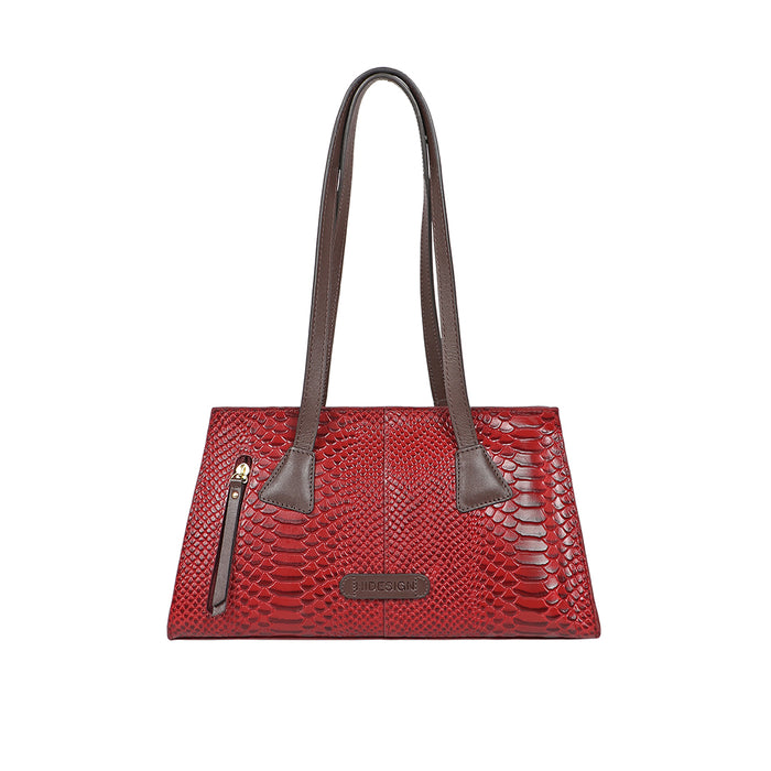 Spruce 03 Sb Red Leather Tote Bag