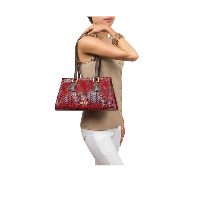 Spruce 03 Sb Red Leather Tote Bag