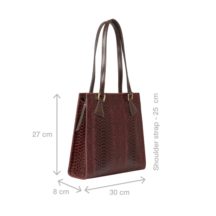 Spruce 04 Sb Red Leather Tote Bag