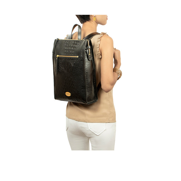 Spruce 05 Sb Black Leather Backpack