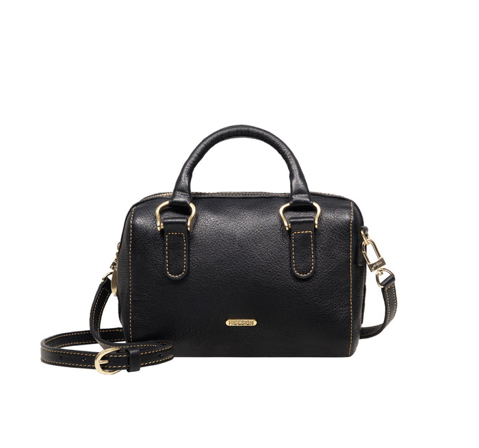 St. Martin 01 Black Leather Bowling Bag