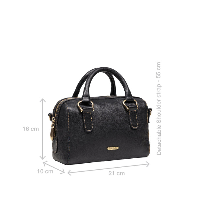 St. Martin 01 Black Leather Bowling Bag