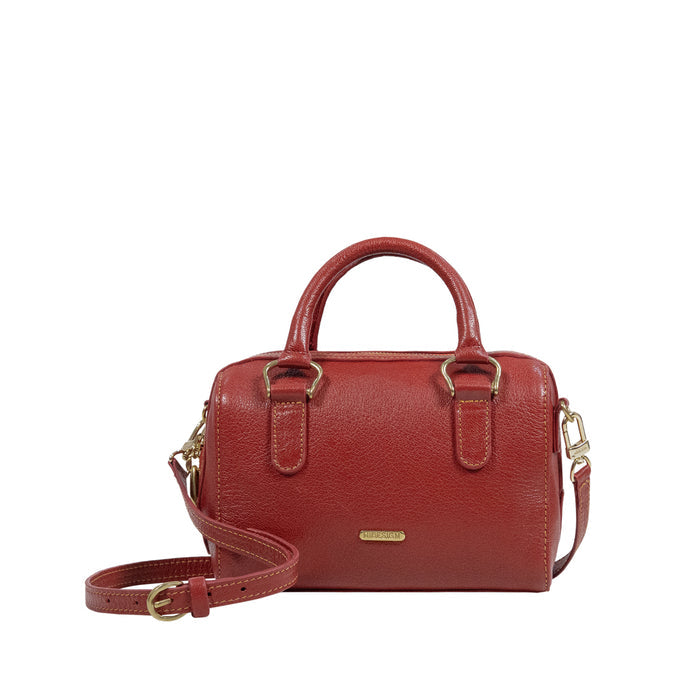 St. Martin 01 Red Leather Bowling Bag