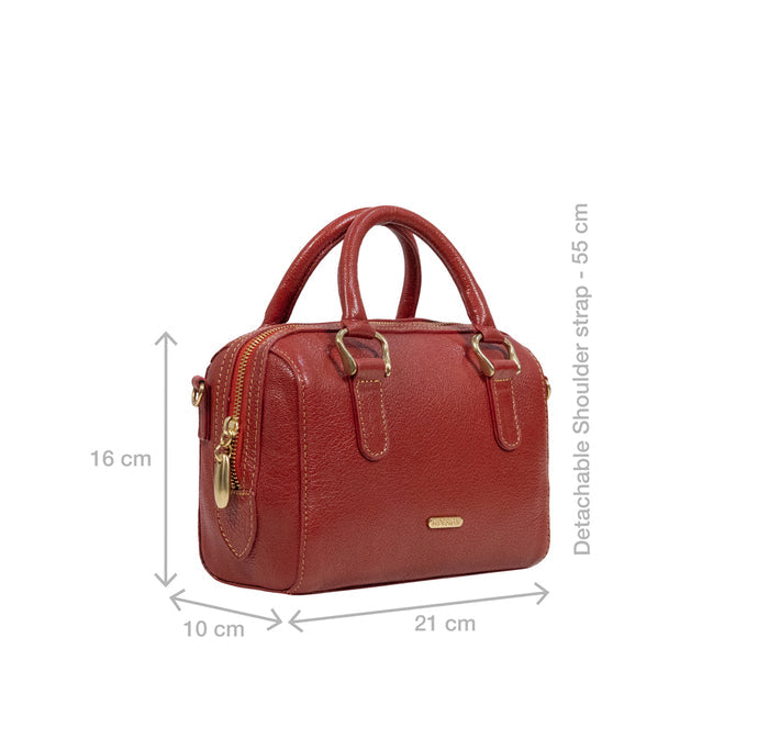 St. Martin 01 Red Leather Bowling Bag