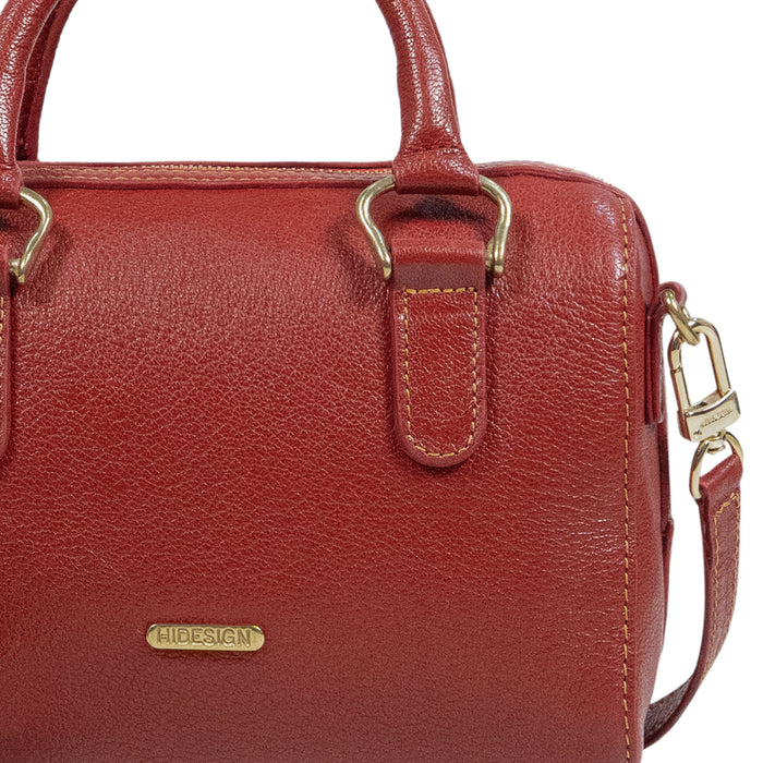 St. Martin 01 Red Leather Bowling Bag