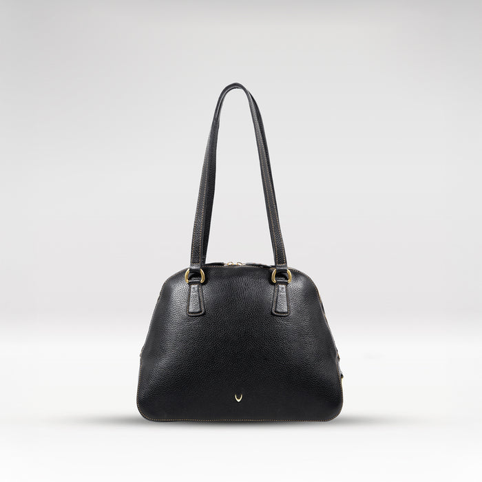 St. Martin 02 Black Leather Shoulder Bag