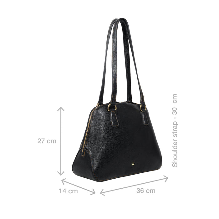 St. Martin 02 Black Leather Shoulder Bag