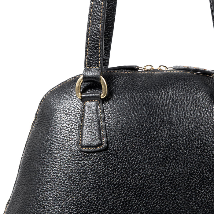 St. Martin 02 Black Leather Shoulder Bag