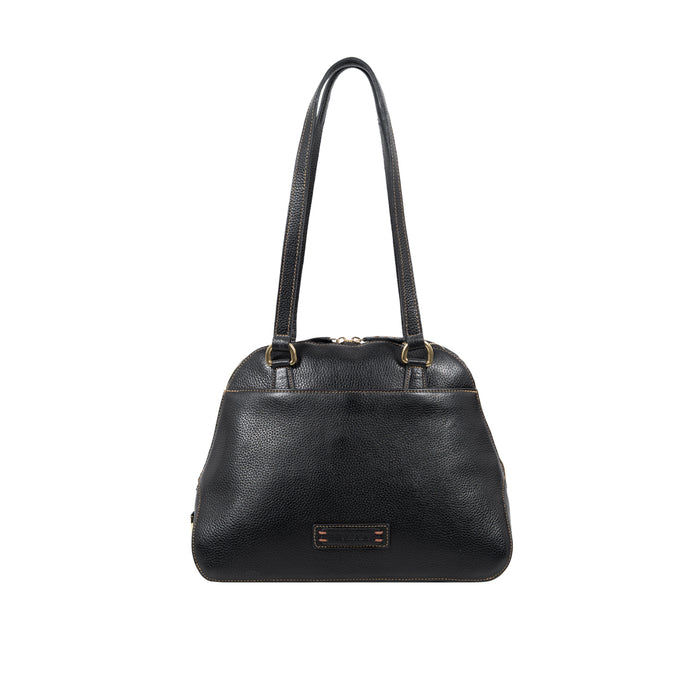 St. Martin 02 Black Leather Shoulder Bag