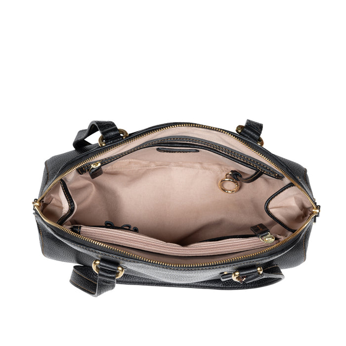St. Martin 02 Black Leather Shoulder Bag