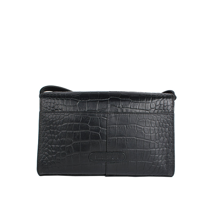 Stampa 02 Black Leather Sling Bag
