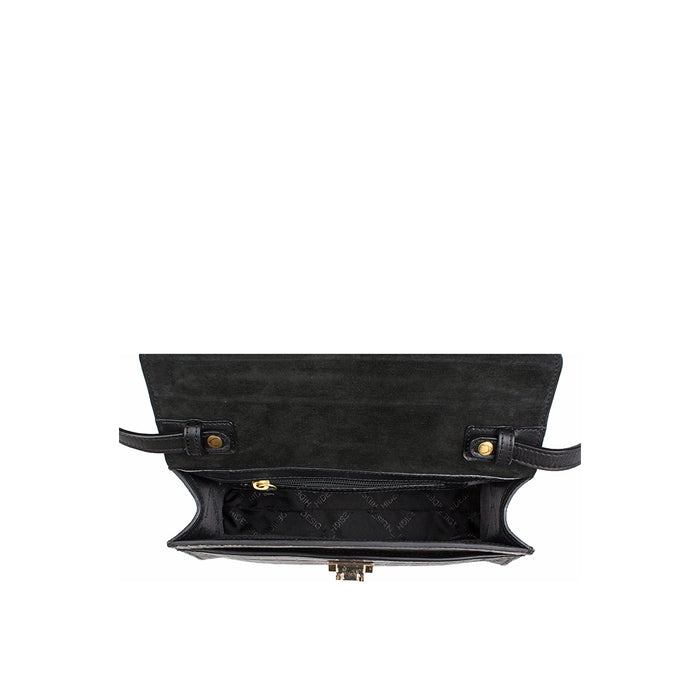 Stampa 02 Black Leather Sling Bag