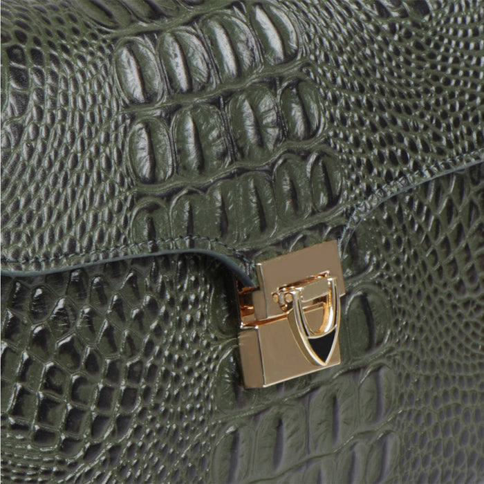 Stampa 02 Green Leather Sling Bag