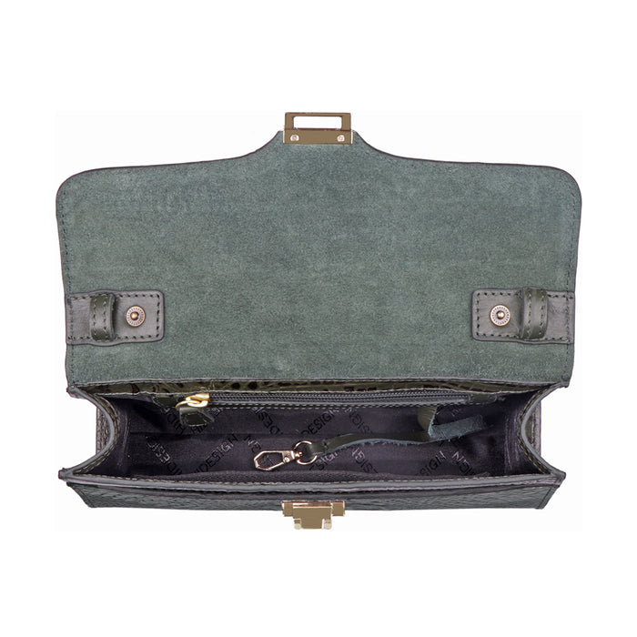 Stampa 02 Green Leather Sling Bag