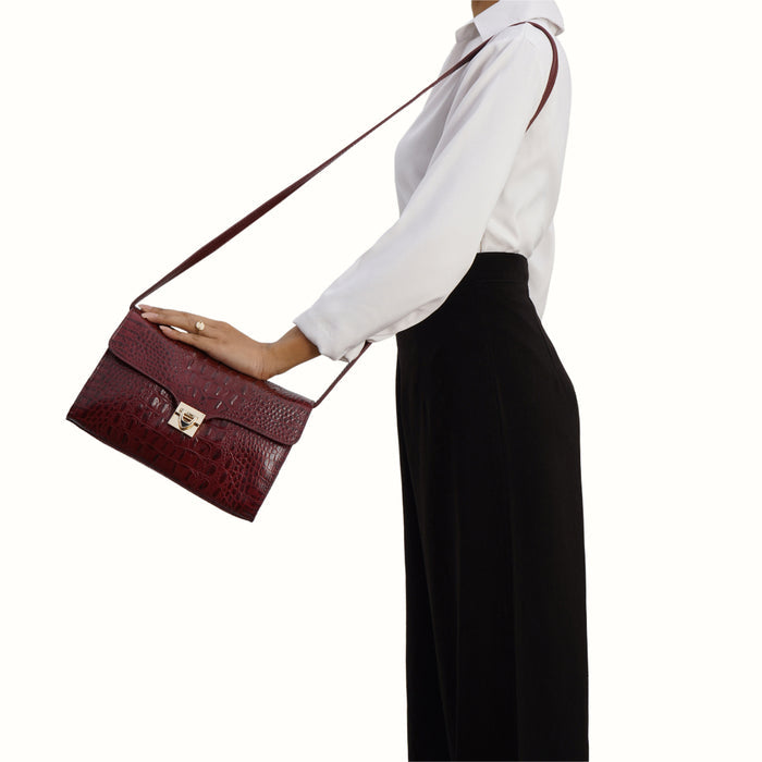Stampa 02 Marsala Leather Sling Bag
