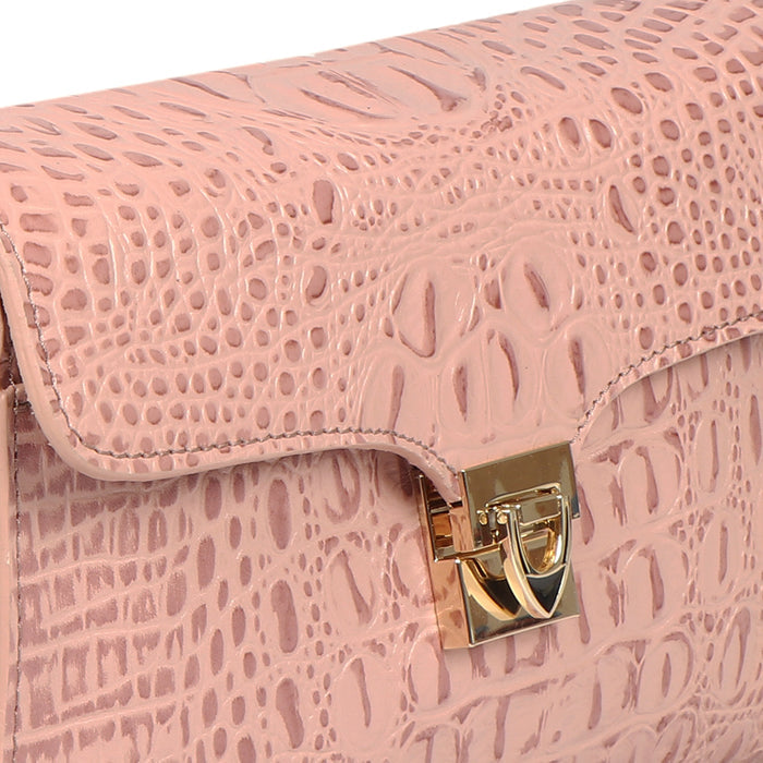 Stampa 02 Pink Leather Sling Bag