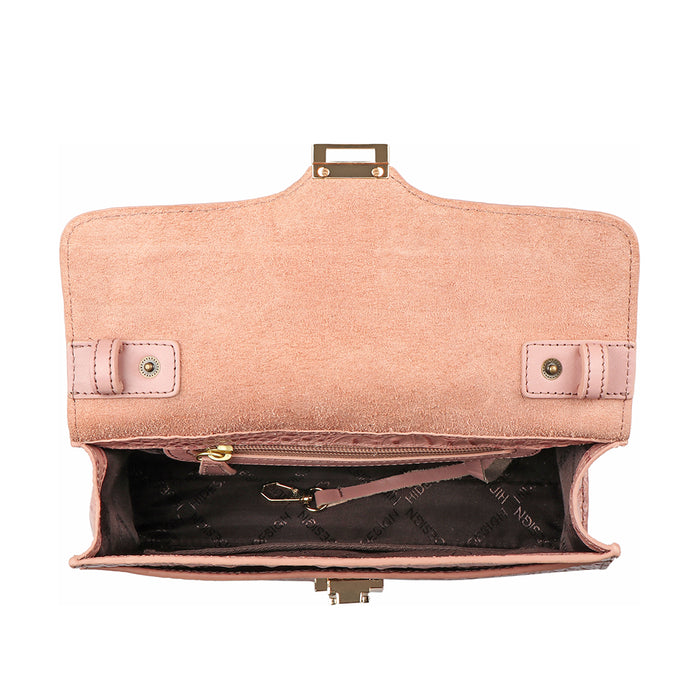 Stampa 02 Pink Leather Sling Bag