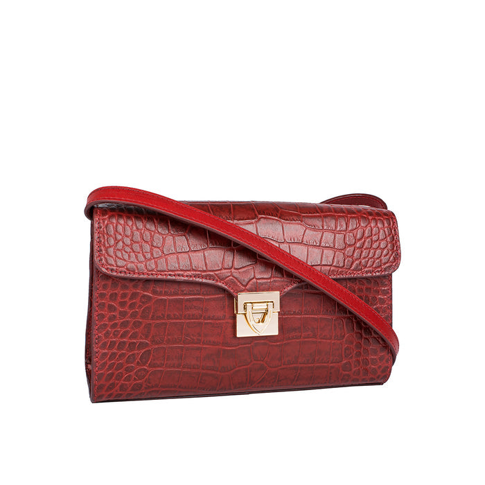 Stampa 02 Red Leather Sling Bag