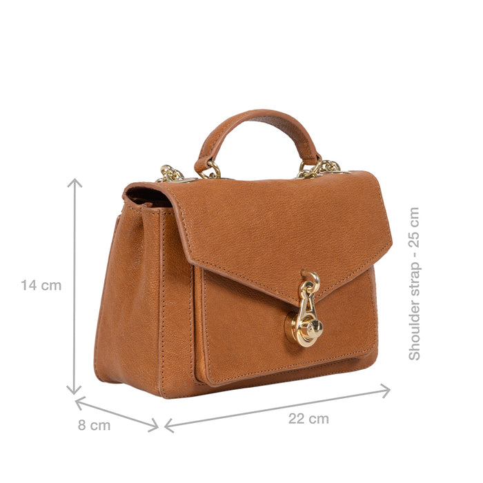 Sterling 01 Orange Leather Shoulder Bag