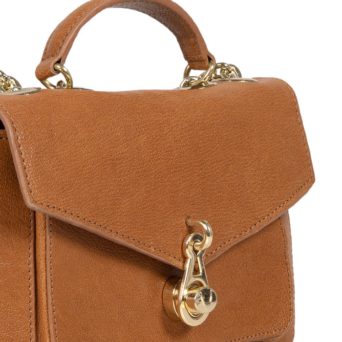 Sterling 01 Orange Leather Shoulder Bag