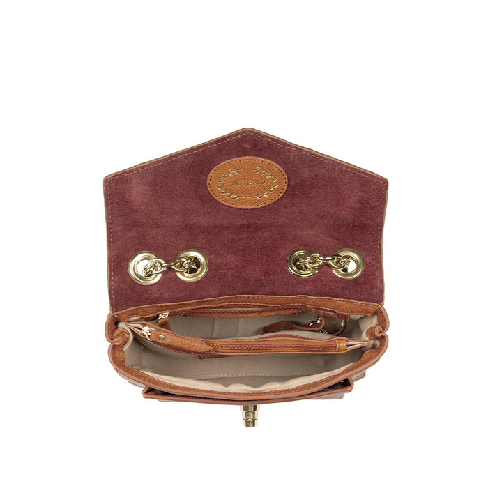 Sterling 01 Orange Leather Shoulder Bag