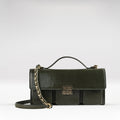 Sterling 02 Green Leather Shoulder Bag