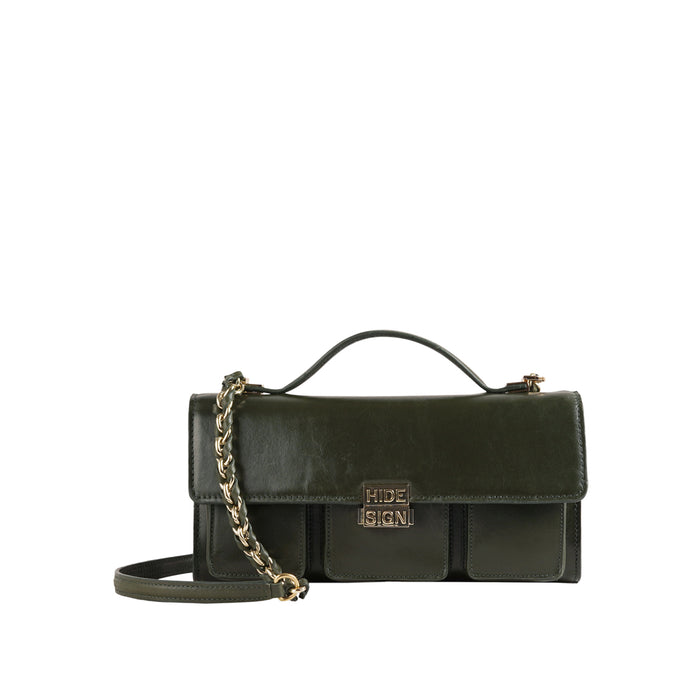Sterling 02 Green Leather Shoulder Bag