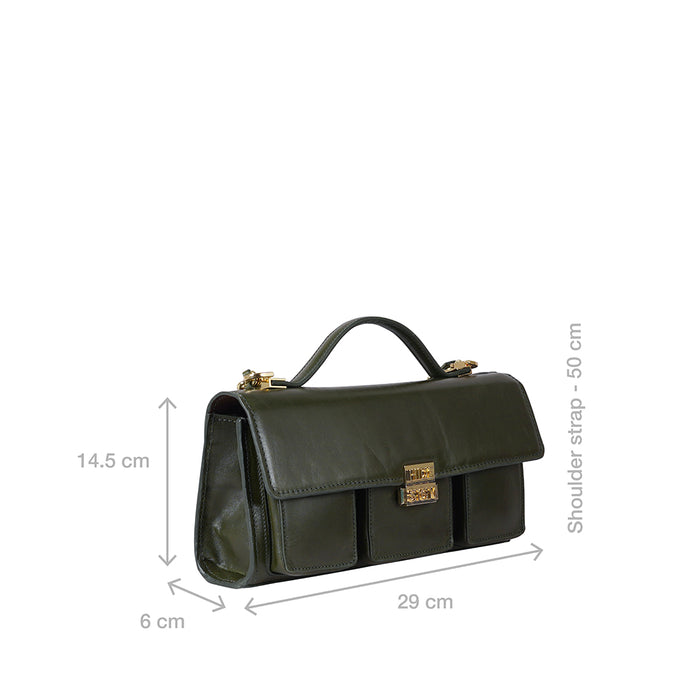 Sterling 02 Green Leather Shoulder Bag